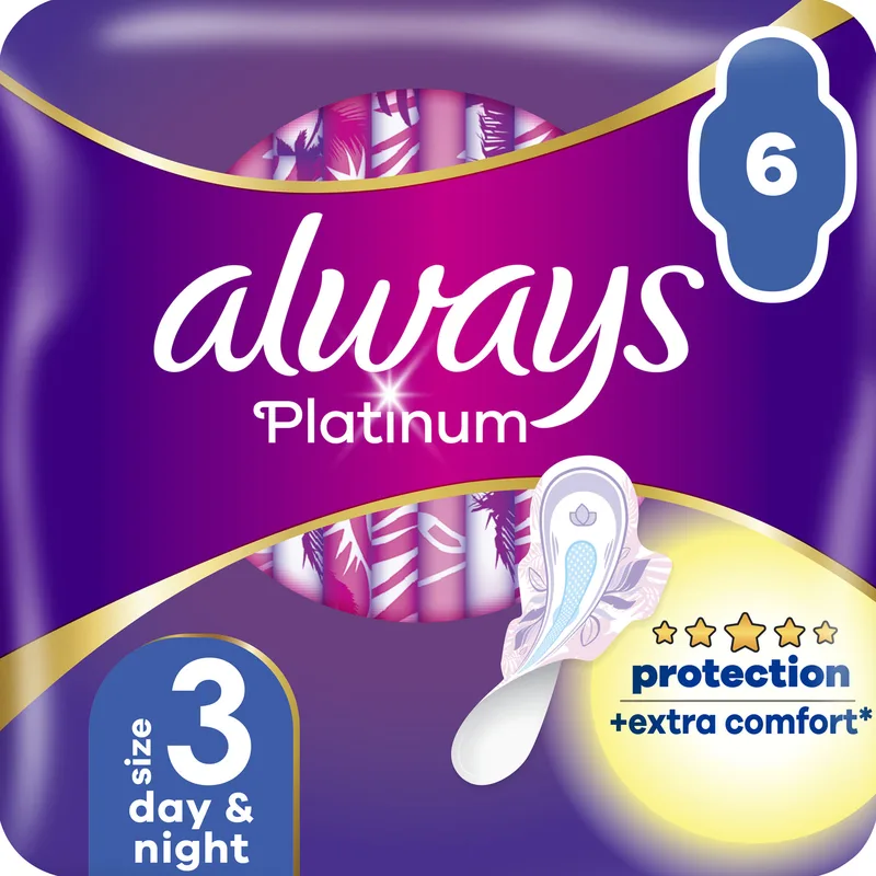 Прокладки гігієнічні жіночі ALWAYS (Олвейс) Ultra Platinum Day&Night Single (ультра платинум дей найт сінгл) ароматизовані 6 шт