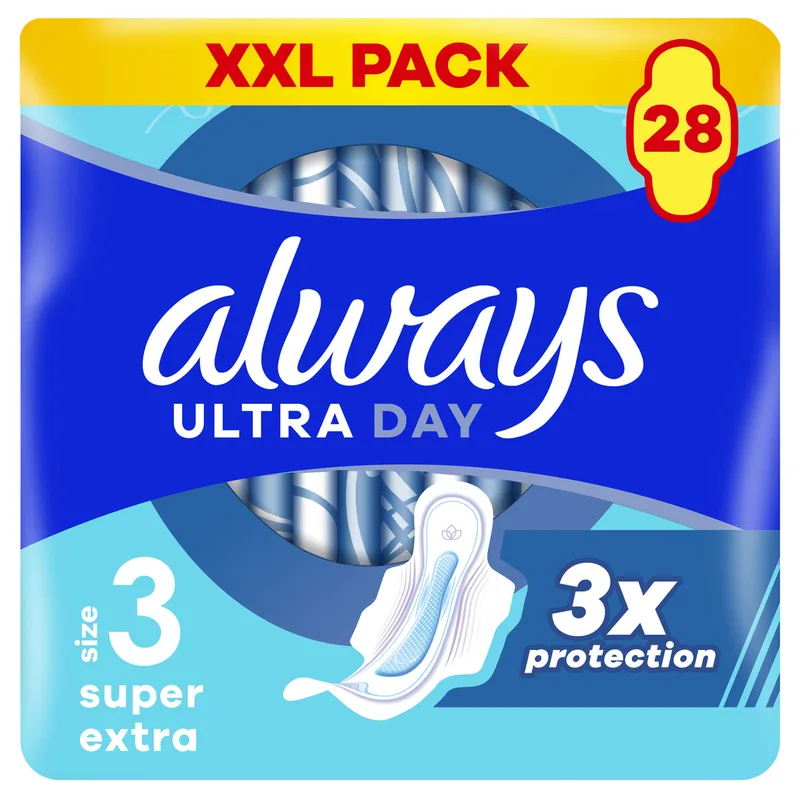 Прокладки гігієнічні жіночі ALWAYS (Олвейс) Ultra Day&Night Quatro (дей найт кватро) Super Extra (размер 3) 28 шт