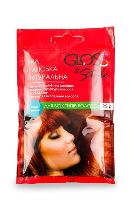 Хна для волосся Gloss & Style Іранська натуральна 25 г