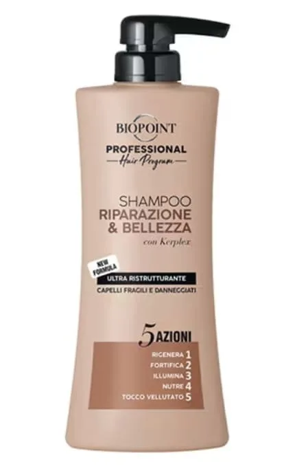 Шампунь BIOPOINT Repair & Beauty відновлюючий для пошкодженого і ламкого волосся 400 ml