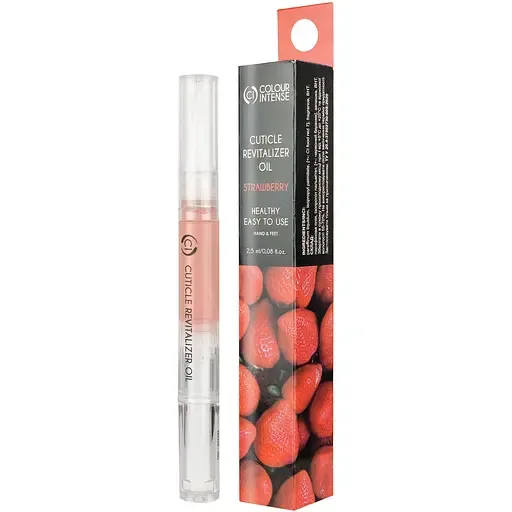 Олія для кутикули Colour Intense Cuticle Revitalizer Oil Strawberry відновлювальна 2.5 мл