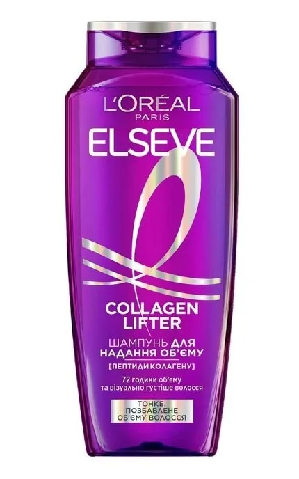 Шампунь L'Oreal Paris Elseve Collagen Lifter для надання об'єму тонкому, позбавленому об'єму волоссю 400 мл​