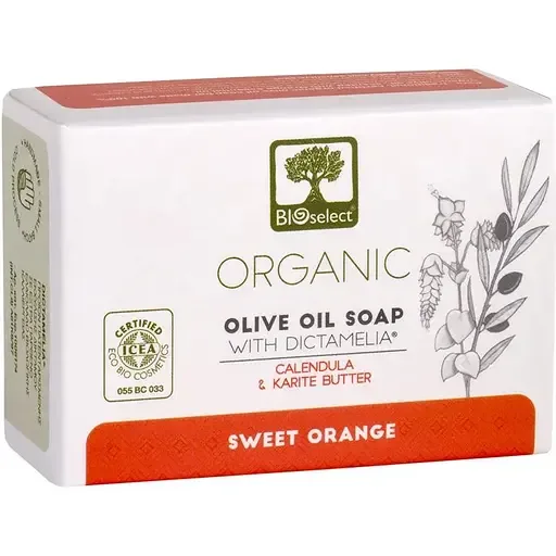 Мило для тіла та обличчя BIOselect Organic Olive Oil Soap Sweet Orange 80 г