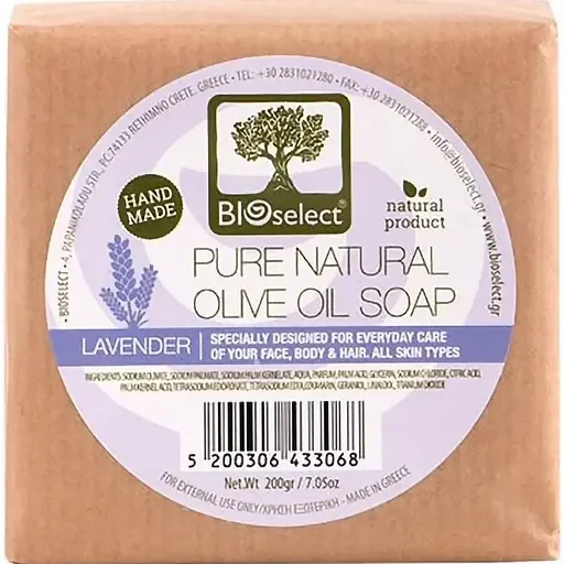 Мило для обличчя та тіла BIOselect Handmade Lavender Olive Oil Soap 200 г