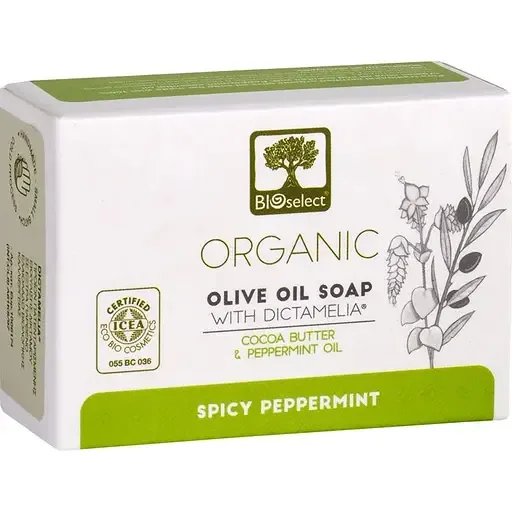 Мило для тіла та обличчя BIOselect Organic Olive Oil Soap Spicy Peppermint 80 г