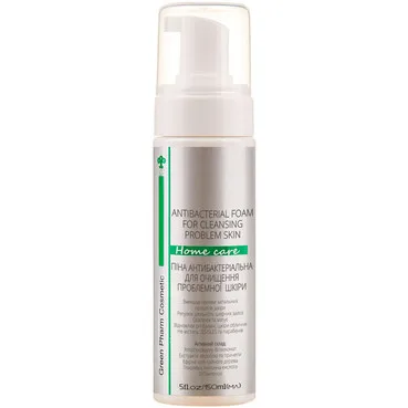 Піна антибактеріальна для очищення проблемної шкіри Green Pharm Cosmetic Antibacterial Foam For Cleansing Problem Skin