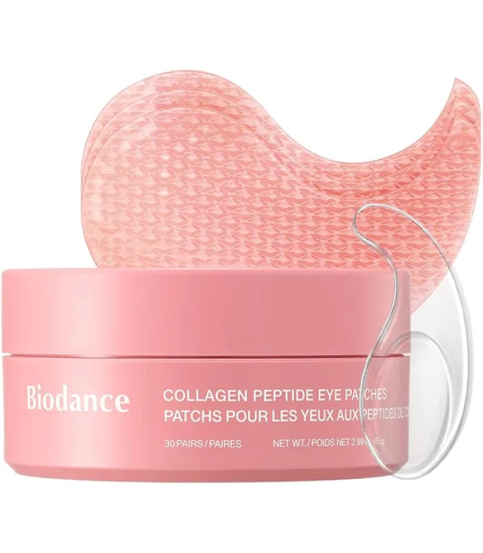 Гідрогелеві патчі для сяйва та молодості шкіри навколо очей 30 пар Biodance Collagen Peptide Eye Patches
