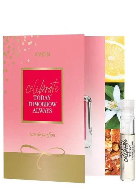 Листівка з пробним зразком парфумної води TTA Celebrate, 0.6 мл Avon НОВИНКА (308852193)