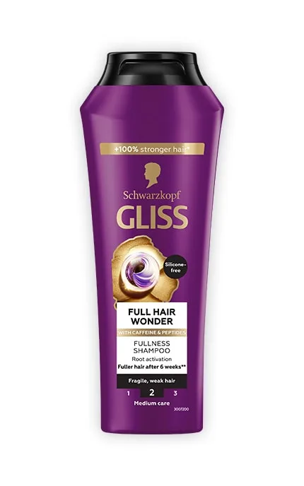 Шампунь для активації коренів Schwarzkopf Gliss Full Hair Wonder для ламкого та слабкого волосся 250 мл