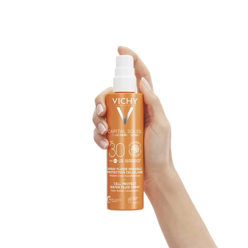 Сонцезахисний водостійкий спрей-флюїд Vichy Capital Soleil для тіла