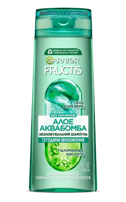 Шампунь для волосся Garnier Fructis Алое Аква бомба зміцнюючий для нормального волосся 400 мл