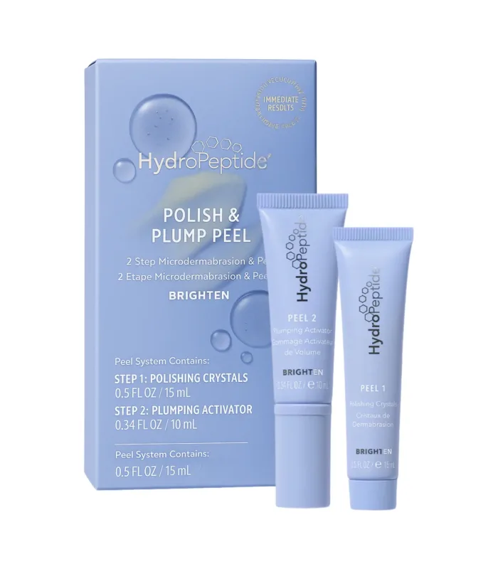 Polish and Plump Peel Travel Kit - Двоетапний пілінг для оновлення та сяйва шкіри з ефектом дермабразії