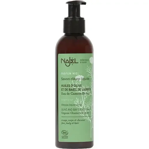 Рідке алеппське мило Najel Aleppo Liquid Soap Organic Chamomile Water з ромашкою