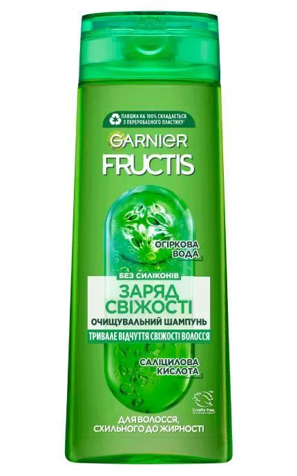 Шампунь для волосся Garnier Fructis Заряд Свіжості для нормального волосся схильного до жирності 400 мл
