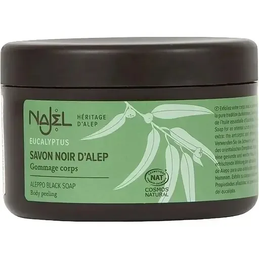 Чорне алеппське мило з евкаліптом Najel Aleppo Black Soap Body Peeling