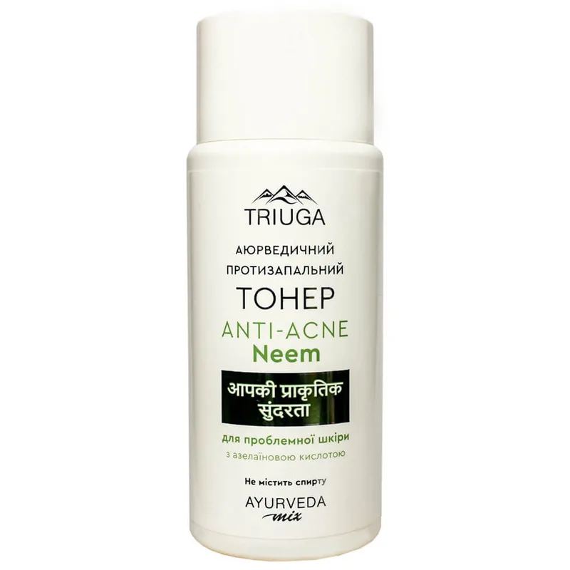 Тонер для обличчя TRIUGA (Тріюга) Anti-Acne аюрведичний протизапальний для проблемної шкіри Neem 200 мл