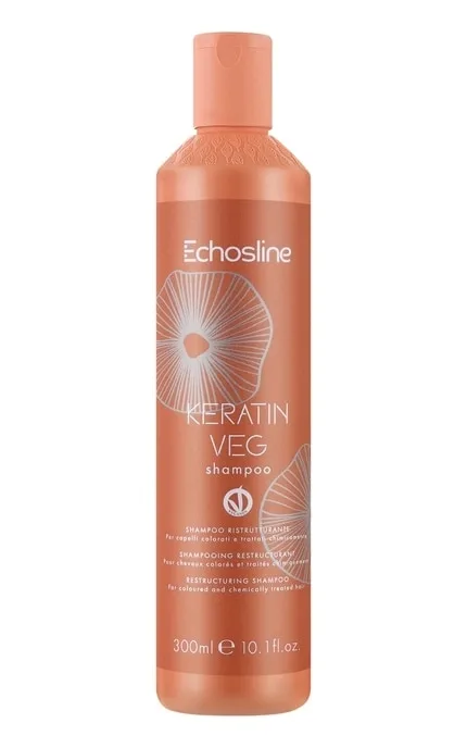Шампунь з кератіном Echosline Keratin Veg Shampoo для пошкодженого волосся 300 мл