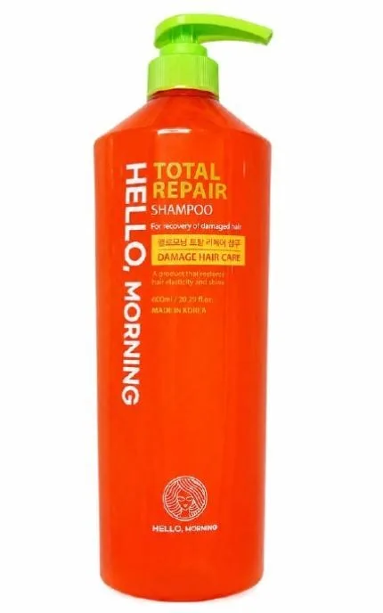 Шампунь для пошкодженого волосся Hello, Morning Total Repair відновлення 600 мл