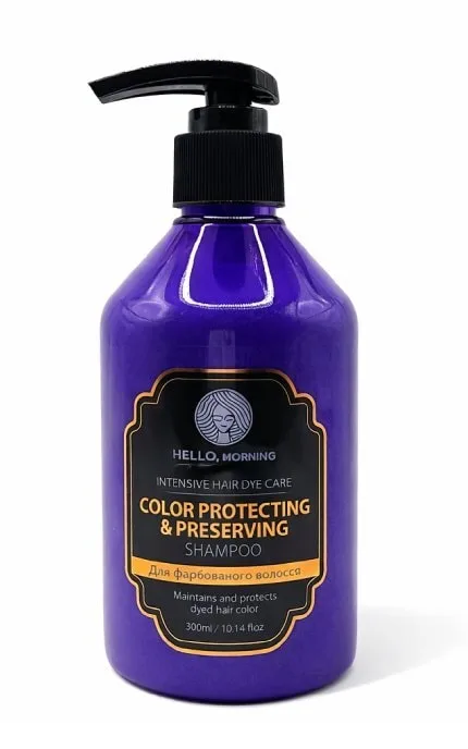 Шампунь для фарбованого волосся Hello, Morning Color Protect Shampoo захист кольору 300 мл