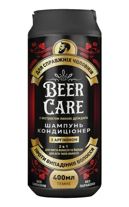 Шампунь-кондиціонер Beer Care 2 в 1 Проти випадіння волосся з Аргініном 400 мл