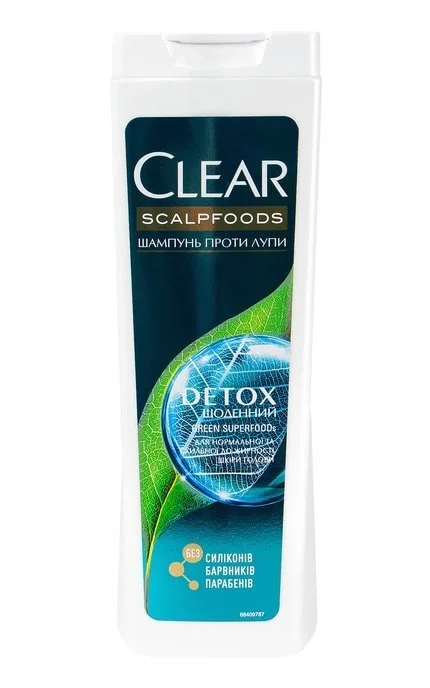 Шампунь проти лупи щоденний Clear Detox 400 мл
