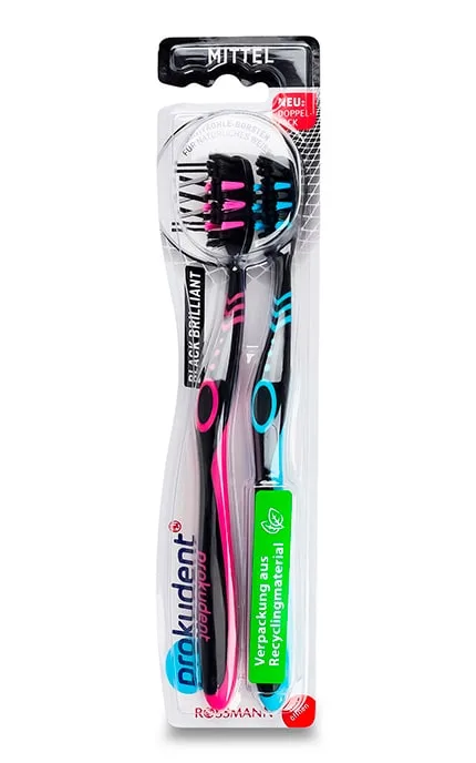 Щітка зубна середньої жорсткості Prokudent Black Brilliant 2 шт