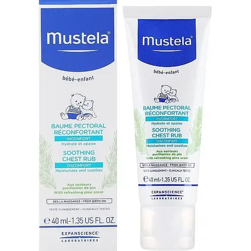 Бальзам для тіла Mustela Soothing Chest Rub Заспокійливий 40 мл