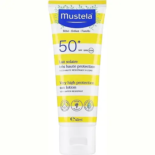 Сонцезахисний лосьйон для обличчя та тіла Mustela Bebe Enfant Very High Protection Sun Lotion SPF 50+