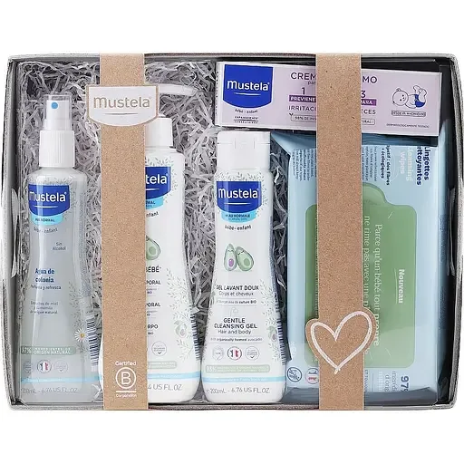 Набір дитячої доглядової косметики Mustela Grey Small Basket Set 5 шт.