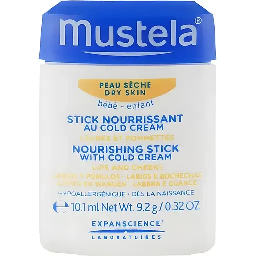 Живильний стік для губ і обличчя з кремом Mustela Bebe Nourishing Stick With Cold Cream