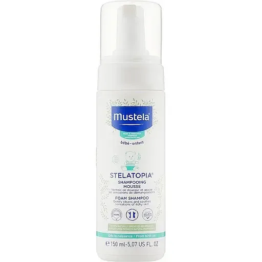 Шампунь-піна Mustela Bebe Stelatopia Foam Shampoo для схильної до атопії шкіри 150 мл