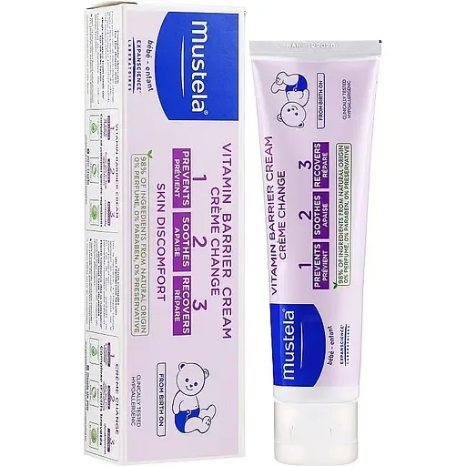 Захисний крем під підгузок Mustela Vitamin Barrier Cream