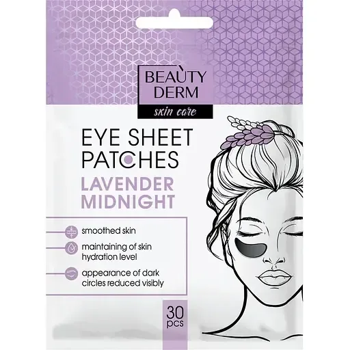 Тканинні патчі для зони під очима Beauty Derm Lavender Midnight 30 шт.