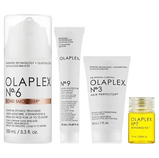Набір для волосся Olaplex Smooth Your Style Hair Kit: еліксир 30 мл + сироватка 20 мл + крем 100 мл + олія 7.5 мл
