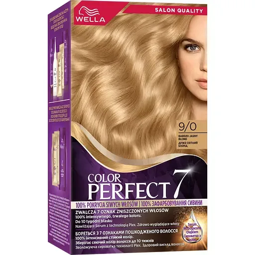 Стійка крем-фарба для волосся Wella Color Perfect 9/0 Дуже світлий блонд (4064666598406)