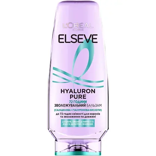 Зволожувальний бальзам для волосся L'Oreal Paris Elseve Hyaluron Pure схильного до жирності 200 мл