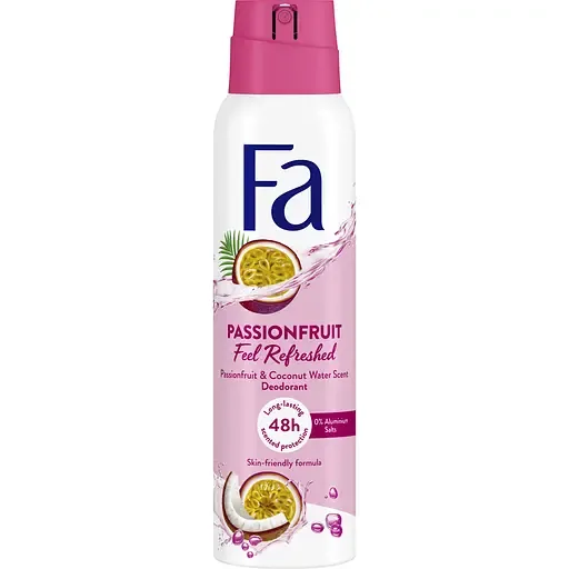 Дезодорант-спрей Fa Passion Fruit Feel Refreshed з ароматом маракуйї та кокосової води 150 мл