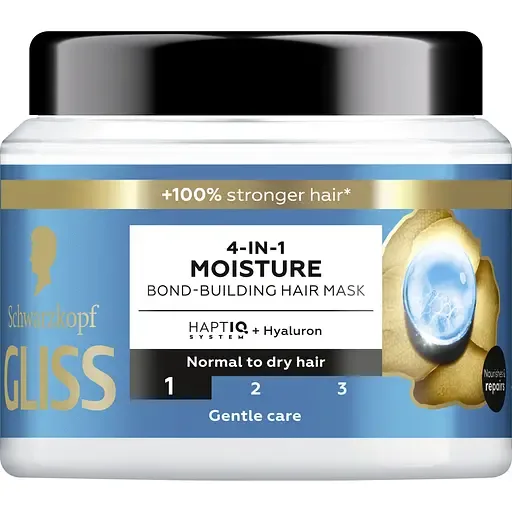 Маска Gliss Moisture Bond-Building 4 in 1 для зволоження пошкодженого та сухого волосся 400 мл