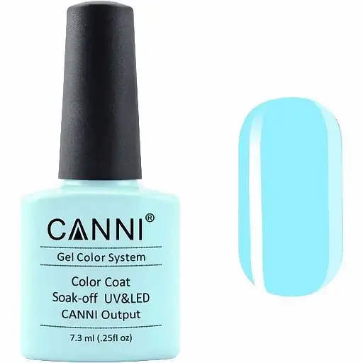 Гель-лак Canni Color Coat Soak-off UV&LED 04 ніжний бірюзовий 7.3 мл