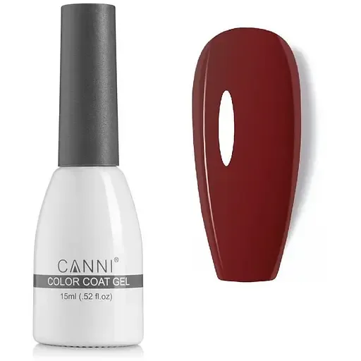 Гель-лак Canni №028, 15 мл бордовий