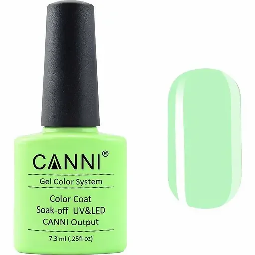 Гель-лак Canni Color Coat Soak-off UV&LED 82 блідо-салатовий 7.3 мл
