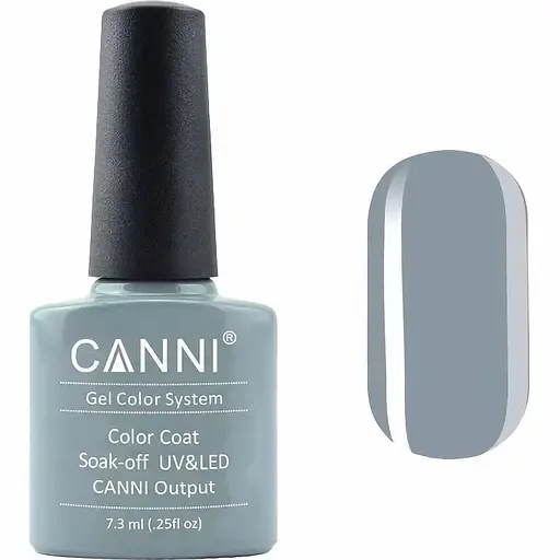 Гель-лак Canni Color Coat Soak-off UV&LED 131 пастельний бирюзово-сірий 7.3 мл
