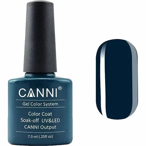 Гель-лак Canni Color Coat Soak-off UV&LED 126 темний бирюзово-зелений 7.3 мл