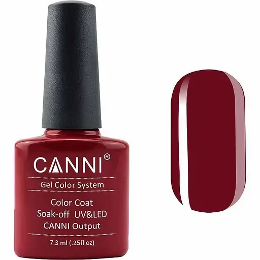 Гель-лак Canni Color Coat Soak-off UV&LED 70 насичений пурпурно-червоний 7.3 мл