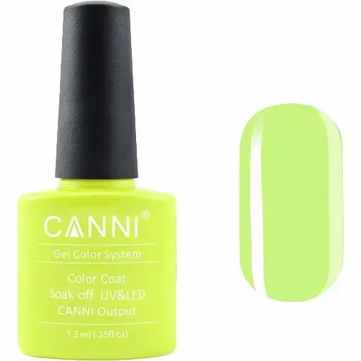 Гель-лак Canni Color Coat Soak-off UV&LED 02 лайм неоновий 7.3 мл