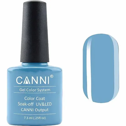 Гель-лак Canni Color Coat Soak-off UV&LED 37 сіро-блакитний 7.3 мл