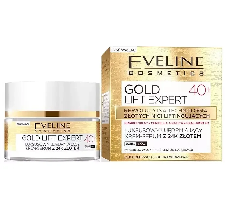 EVELINE GOLD LIFT КРЕМ СИРОВАТКА ДЛЯ ПРУЖНОСТІ 40+