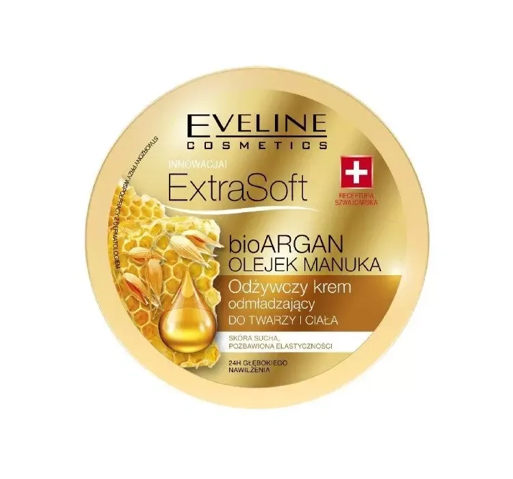 EVELINE EXTRA SOFT БІО КРЕМ З АРГАНОВОЮ ОЛІЄЮ І ОЛІЄЮ МАНУКА 175МЛ