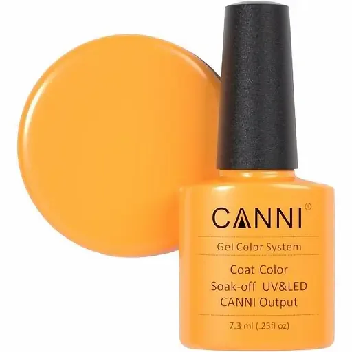 Гель-лак Canni Color Coat Soak-off UV&LED 250 люмінесцентний помаранчевий 7.3 мл