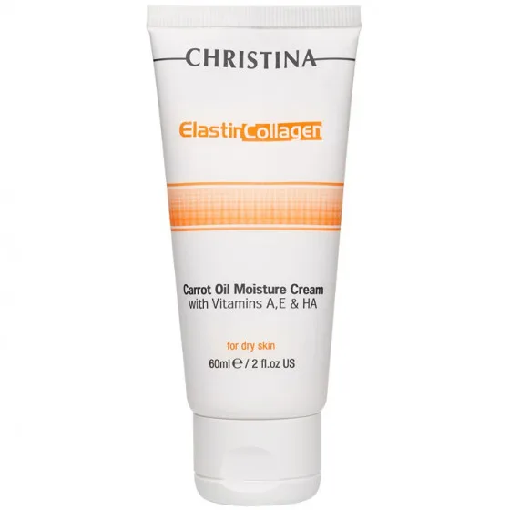 Зволожуючий крем з морквяним маслом колагеном і еластином Christina Elastin Collagen Carrot Oil Moisture Cream
